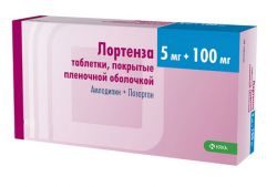 Лортенза 5мг+100мг №90 таблетки