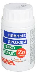 Дрожжи пивные с цинком №100 таблетки /Экко-плюс/