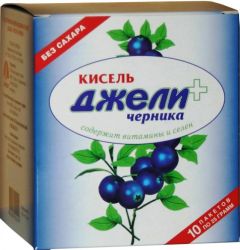 Кисель джели + черника гранулы 25г №10 пакеты