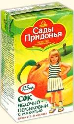 Сады придонья сок яблоко/персик с 5 мес. 125мл