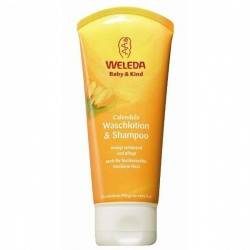 Веледа шампунь-гель для детей с календулой для волос и тела 200мл