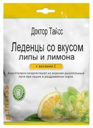 Доктор Тайсс леденцы со вкусом липы и лимона 50г