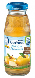 ГЕРБЕР сок яблоко с 4 мес 175г