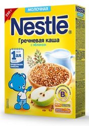 Нестле каша молочная гречневая с яблоком 250г