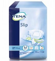 ТЕНА Слип Плюс M дышащие подгузники для взрослых 10 штук (TENA Slip Plus M)