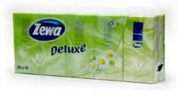 Зева платки носовые Делюкс ромашка бумажные 10х10шт