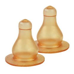 Курносики соска латексная большая с х-образным отверстием 2шт 6мес+