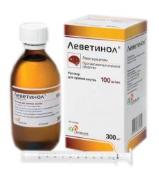 Леветинол раствор внутрь 100мг/мл 300мл