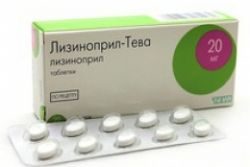 Лизиноприл-Тева 20мг №20 таблетки