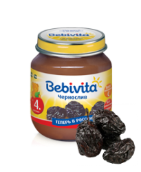 Бебивита пюре чернослив с 4 мес 100г