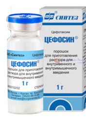 Цефосин 1г порошок для приготовления р-ра в/м и в/в введения №1