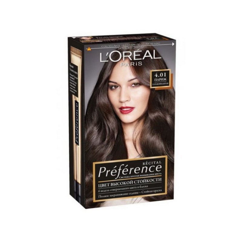Loreal Preference Краска для волос тон 4.01 париж глубокий каштан 40мл