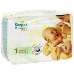 Памперс подгузники Premium Care (1) 2-5кг newborn 33шт