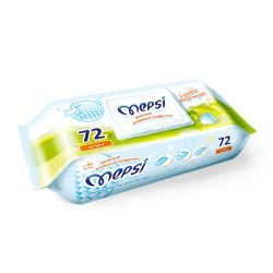 Мепси детские салфетки влажные 72шт