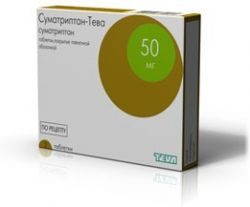 Суматриптан-Тева 50мг №2 таблетки