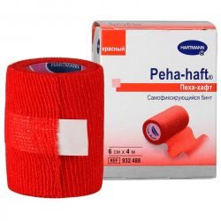 ХАРТМАНН/HARTMANN Пеха-хафт бинт фиксирующий когезивный красный 4м х 6см
