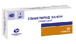 Глимепирид Канон 1мг №30 таблетки