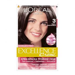 Краска для волос Loreal excellence тон 3 темно-каштановый
