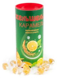 Женьшенька карамель с ароматом лимона и мяты 100гр.