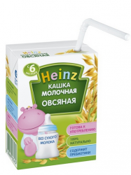 Хайнц Овсяная молочная питьевая кашка с 6 мес. 200мл