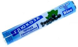 Блок глюкоза конфеты черная смородина 18шт таблетки жевательные