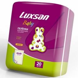 Люксан Беби пеленки впитывающие для новорожденных с рисунком 60х90см №20
