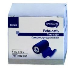 ХАРТМАНН/HARTMANN Пеха-хафт бинт фиксирующий когезивный синий 4м х 4см