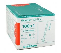 Шприц B.Braun инсулиновый Омнификс 100 ДУО U-100 1мл с иглой №100