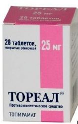 Тореал 25мг №28 таблетки