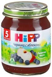 Хипп пюре черника с яблоками с 5 мес 125г