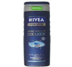 Нивея боди гель для душа заряд свежести для мужчин 250мл (80702)