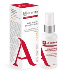 Ахромин ночной крем для лица отбеливающий для нормальной и комбинированной кожи 50мл