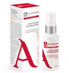 Ахромин ночной крем для лица отбеливающий для нормальной и комбинированной кожи 50мл