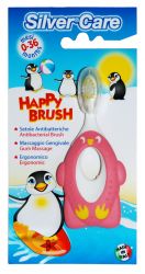 Серебряная защита зубная щетка для детей Happy Brush с ручкой-кусалкой от 6 до 36 мес