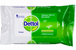 Деттол салфетки влажные антибактериальные для рук 10шт