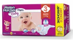 Хелен Харпер подгузники Baby midi 4-9кг 52шт
