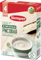 Сэмпер каша безмолочная рисовая с 4 мес 180г