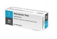 Анастрозол-Тева 1мг №56 таблетки