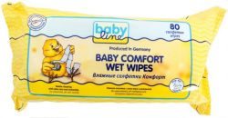 Бебилайн салфетки влажные Комфорт №80 алоэ+ромашка