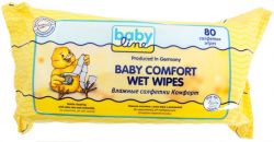 Бебилайн салфетки влажные Комфорт №80 алоэ+ромашка