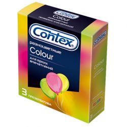 Контекс презервативы Colour цветные 3шт