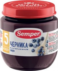 Сэмпер пюре черника с 5 мес 125г