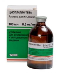 Цисплатин-Тева концентрат для приготовления раствора 1мг/мл 100мл №1 флакон