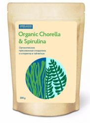 Спирулина и хлорелла в таблетках прессованные 200гр.organic