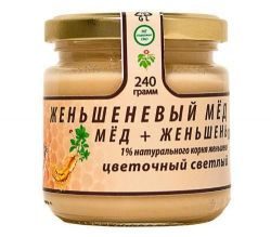 Женьшеневый мед цветочный 240гр.