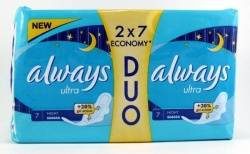 Олвейз прокладки Ультра Платинум найт 7шт