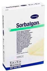 ХАРТМАНН/HARTMANN SORBALGON повязки из волокон кальция-альгината стерильные 5х5см 10шт