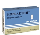 Норбактин 400мг №20 таблетки