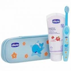 Чикко набор для чистки зубов голубой