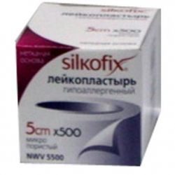 Силкофикс лейкопластырь 5х500см на нетканой основе